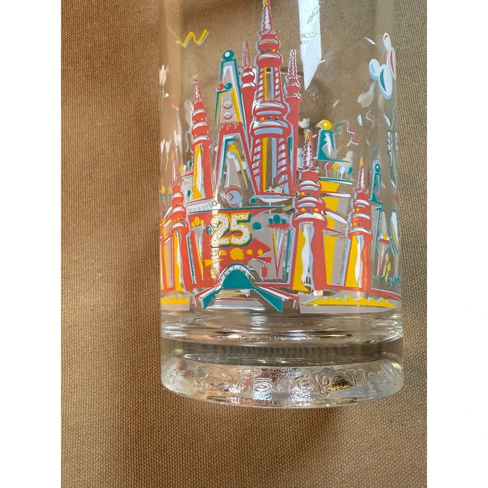 Vintage McDonalds Disney World Remember the Magic 25th Glass Etched‎ Donald Duck